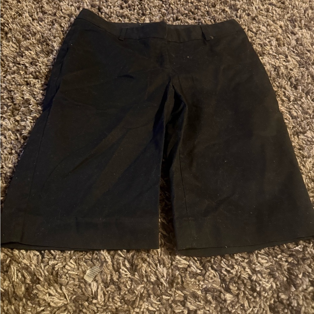Express Black Pinstripe Shorts